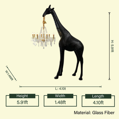 Black giraffe chandelier medium dimensions