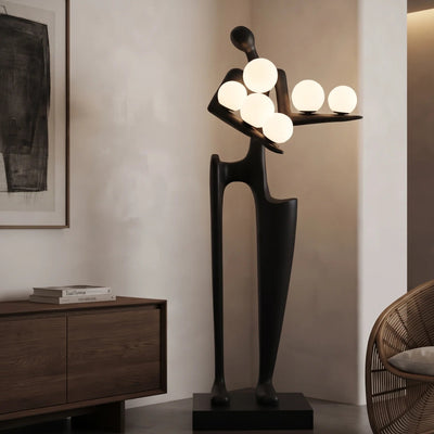 Modern Figure Orb Floor Lamp