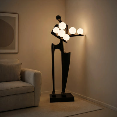 Modern Figure Orb Floor Lamp