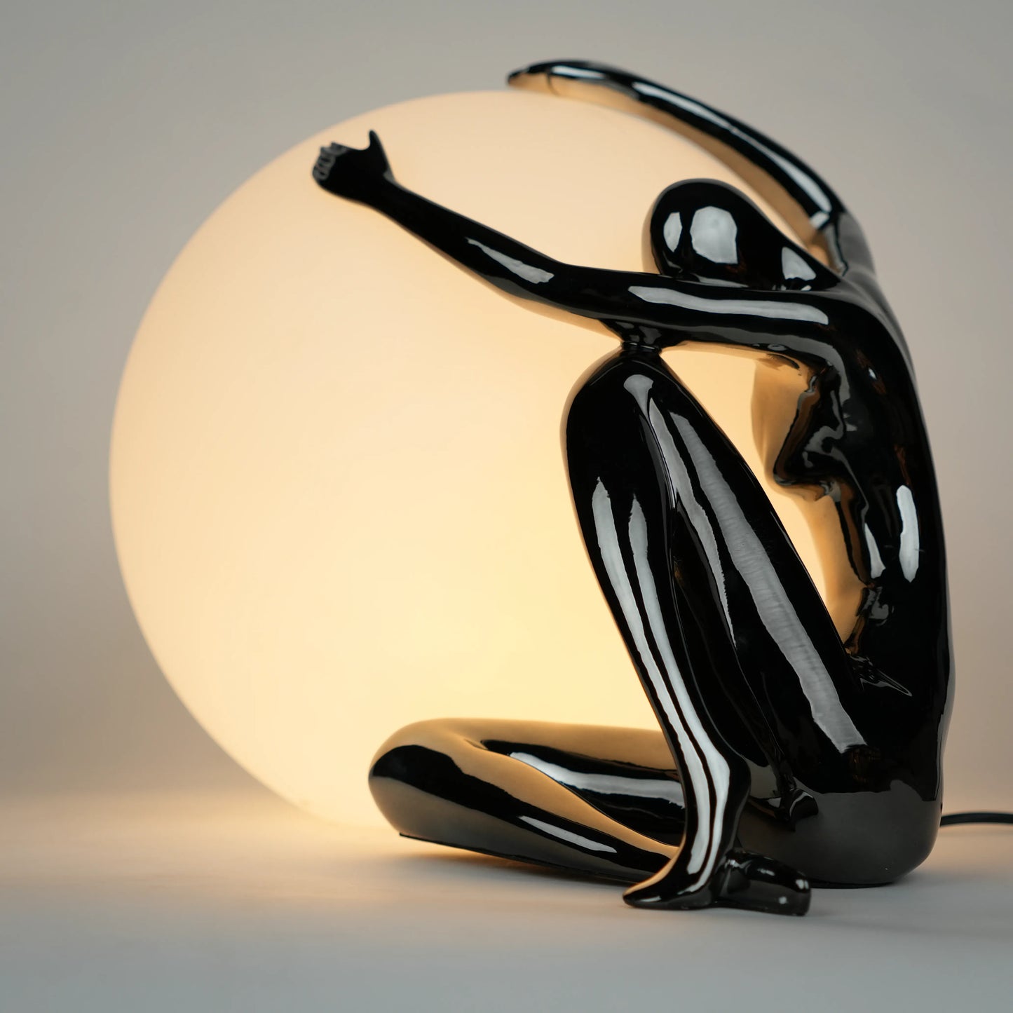 Black Electroplated Finish with Warm White Globe