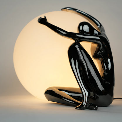 Black Electroplated Finish with Warm White Globe