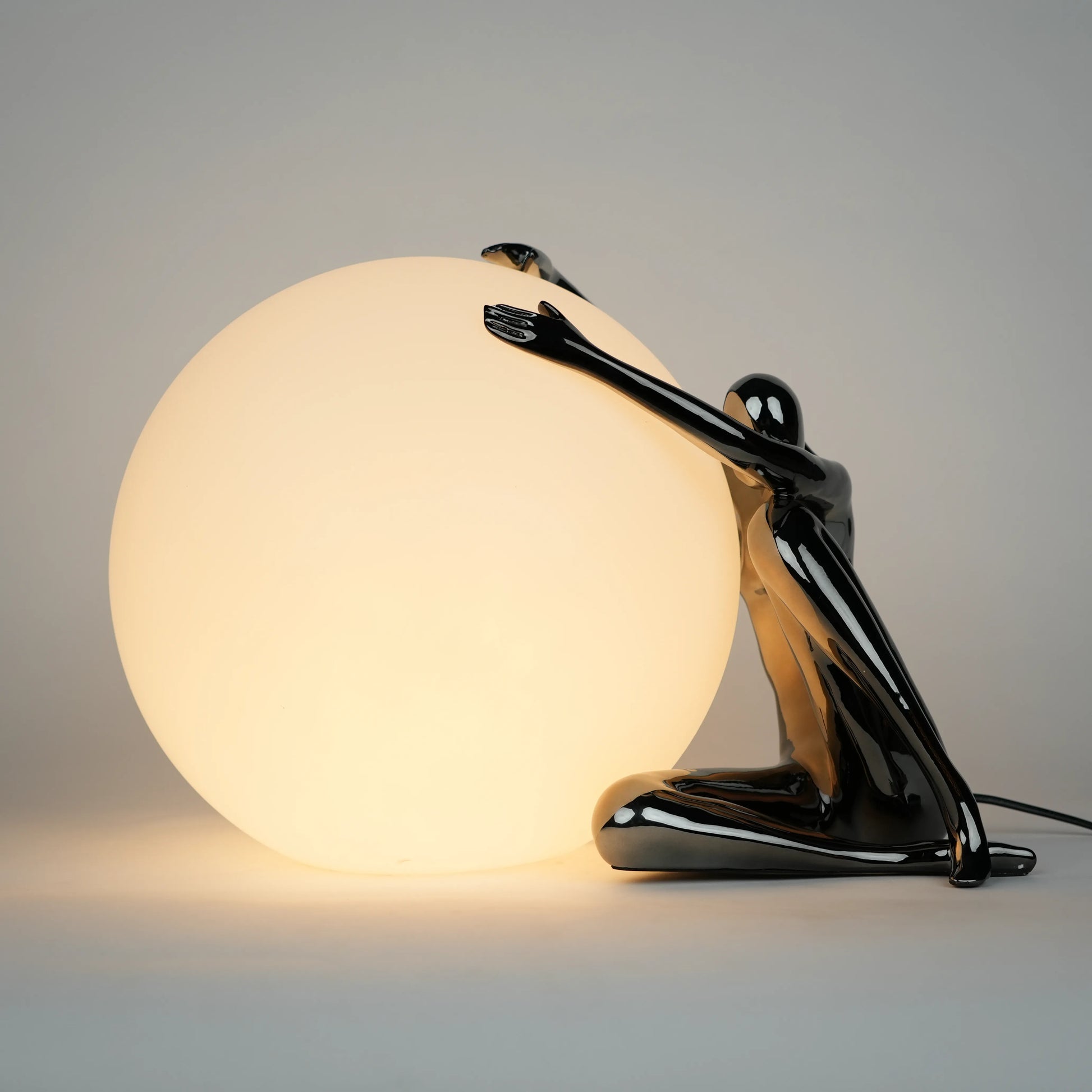 Black Electroplated Finish with Warm White Globe