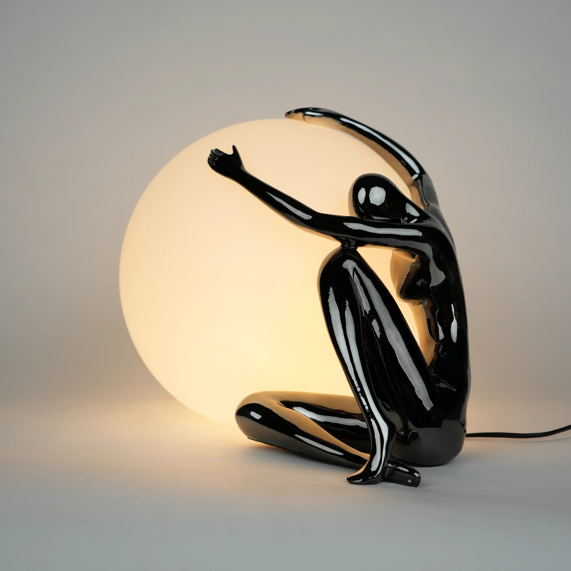 Black Electroplated Finish with Warm White Globe