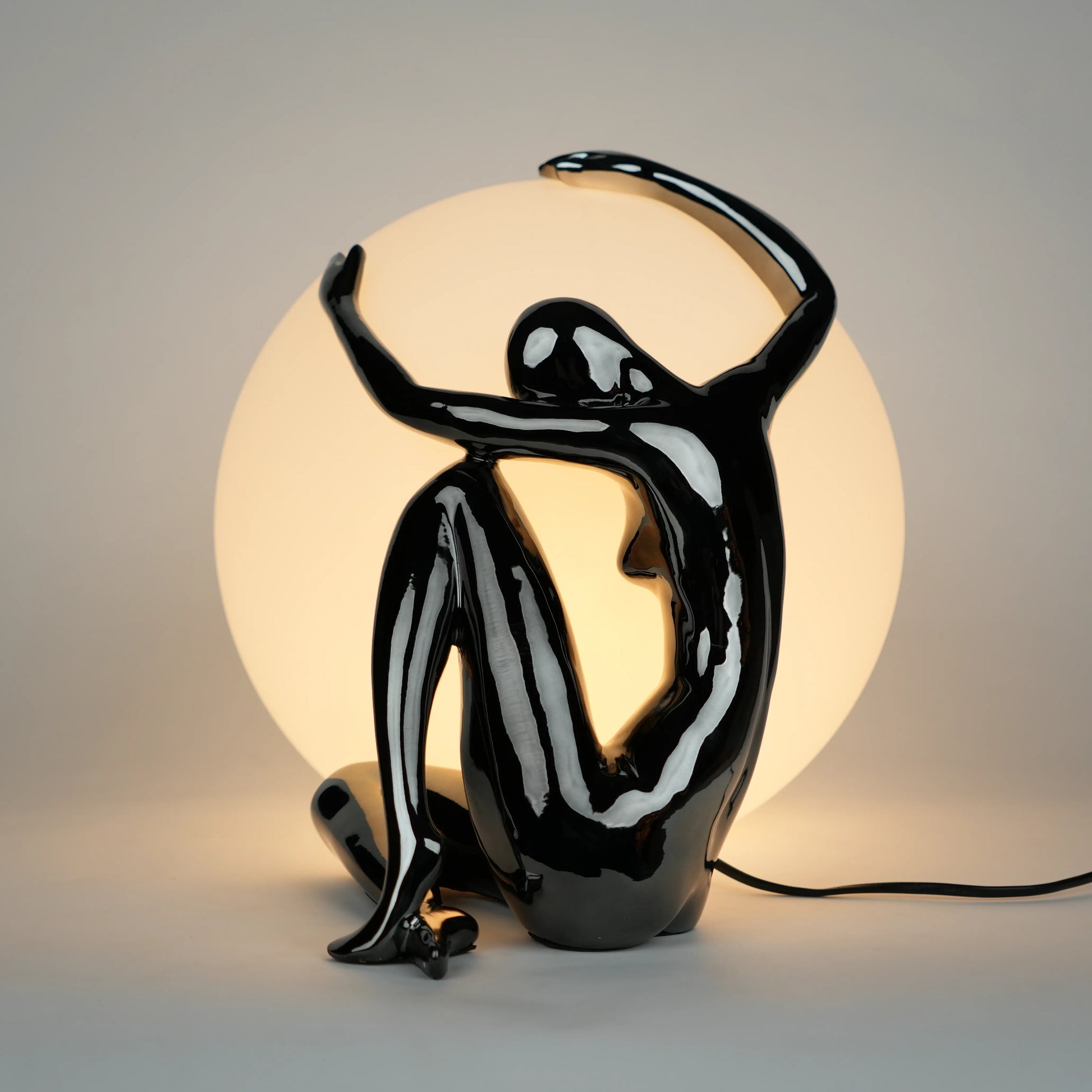 Black Electroplated Finish with Warm White Globe