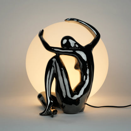 Black Electroplated Finish with Warm White Globe