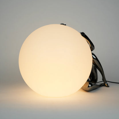 Black Electroplated Finish with Warm White Globe