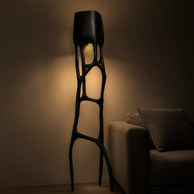 Sculpted Elegance Floor Lamp Tree Design