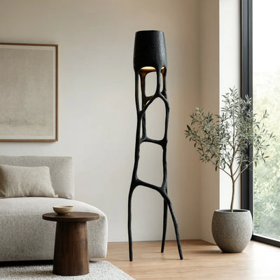 Sculpted Elegance Floor Lamp Tree Design