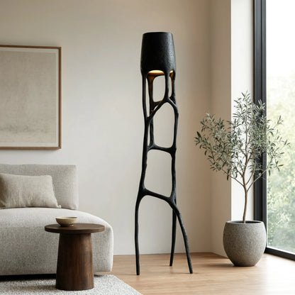 Sculpted Elegance Floor Lamp Tree Design