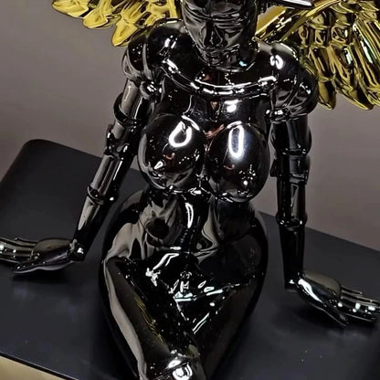 Golden Elegance Lady Sculpture