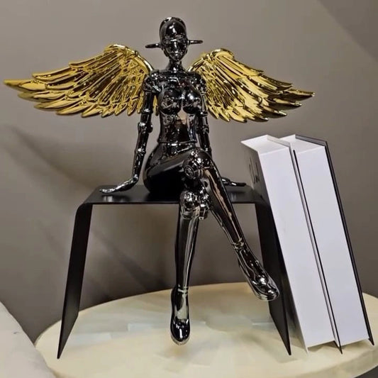 Golden Elegance Lady Sculpture