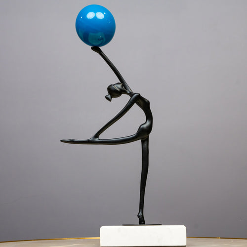Graceful Motion Ballerina Sculpture - Blue