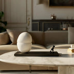 Journey to Triumph white, marble coffee table