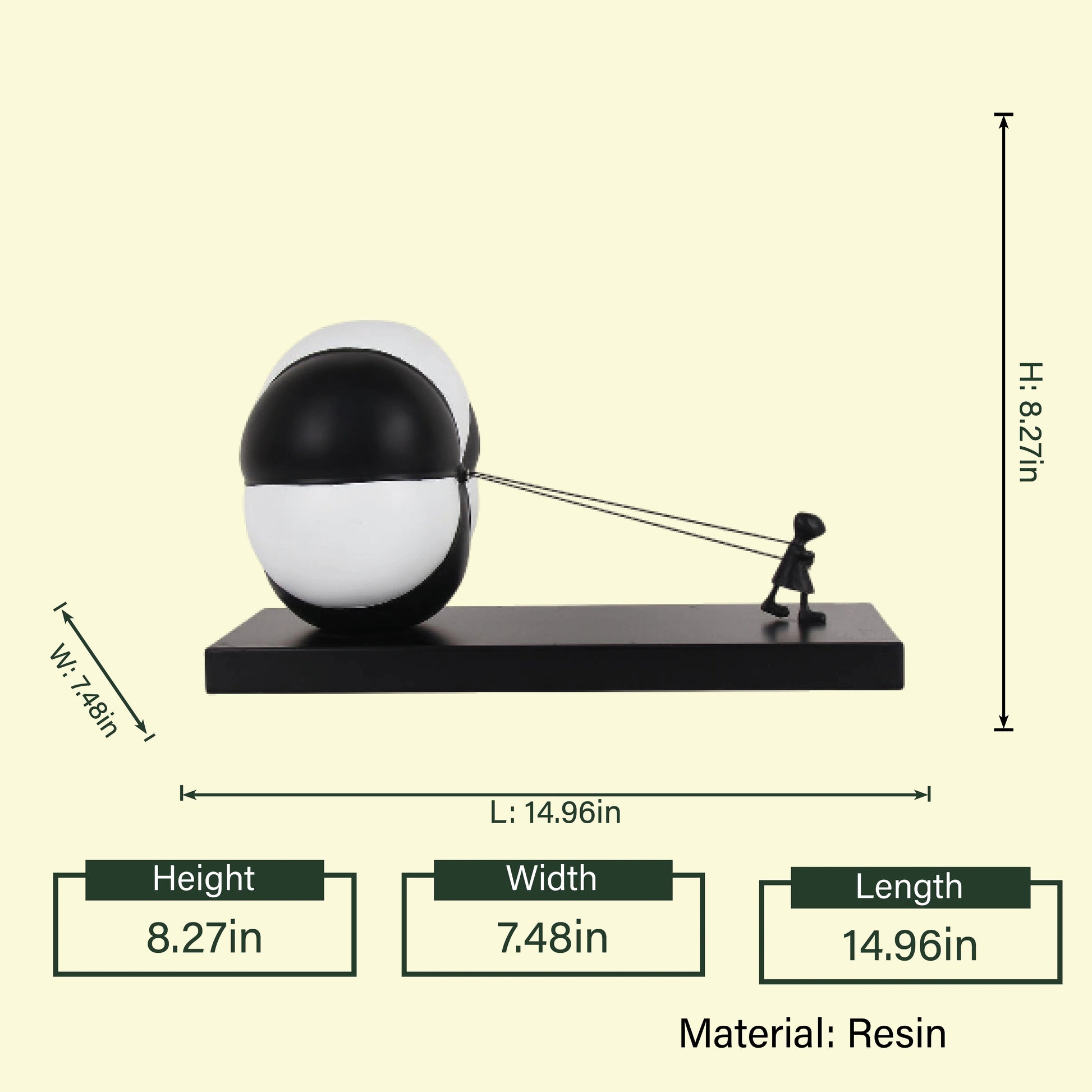 Triumph 14.96in scale infographic on cream