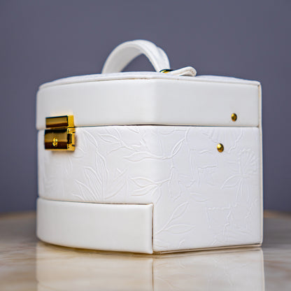 Elegant White Jewelry Box - Small