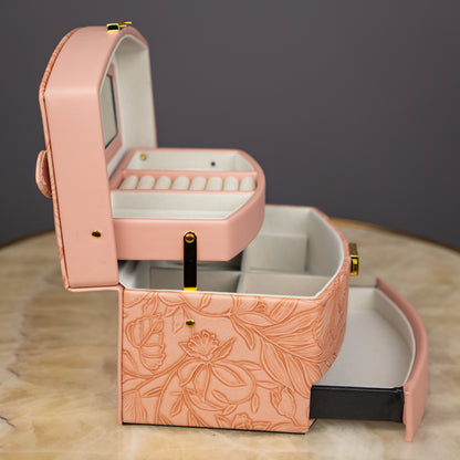 Elegant Pink Jewelry Box - Big