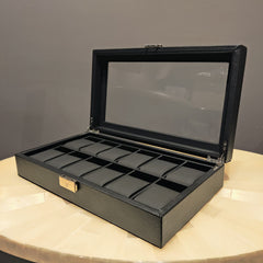 Carbon Black 12-Slot Watch Organizer