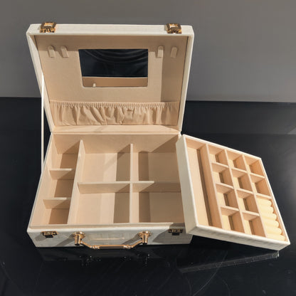 Elegant White Jewelry Organizer Box