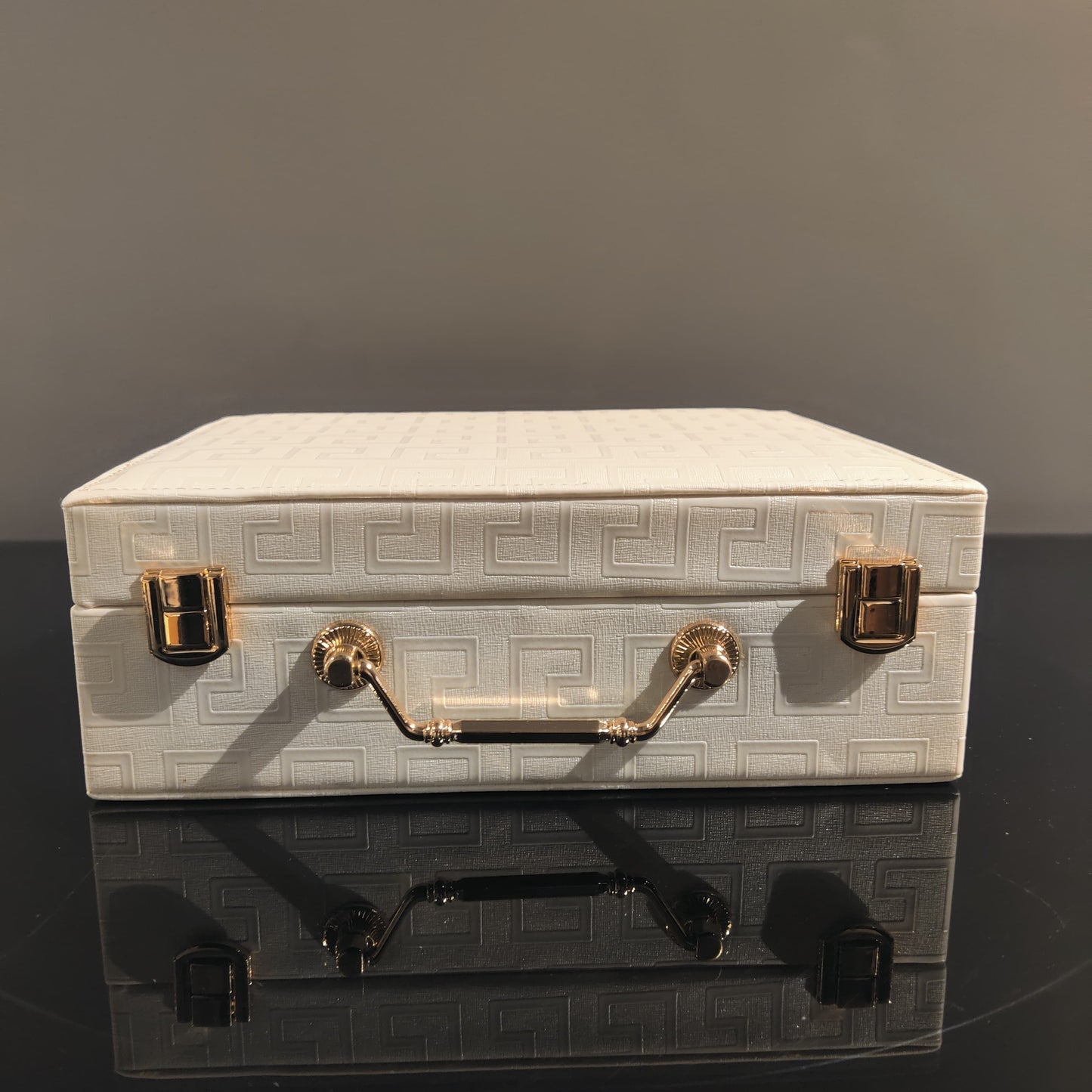 Elegant White Jewelry Organizer Box