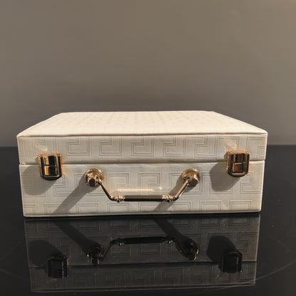 Elegant White Jewelry Organizer Box