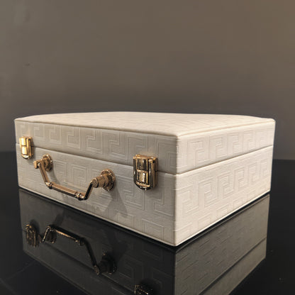 Elegant White Jewelry Organizer Box