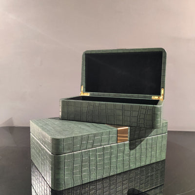 Croc-Textured 2-in-1 Decor Box