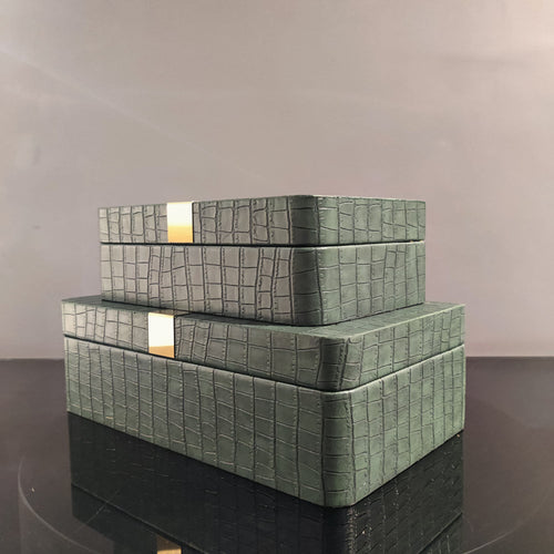Croc-Textured 2-in-1 Decor Box