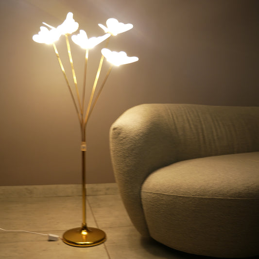 Golden Butterfly Floor Lamp