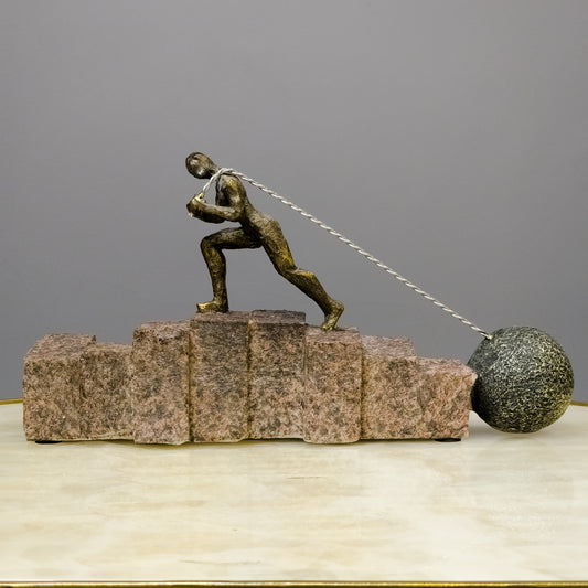 Struggle & Strength" Resin Sculpture - Bronze Color