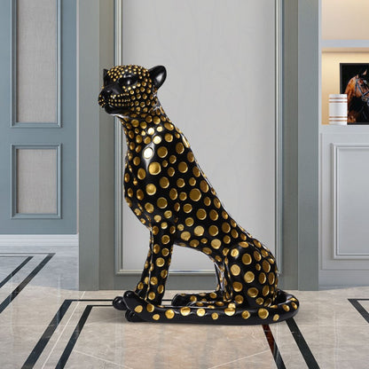 Majestic Leopard Sculpture