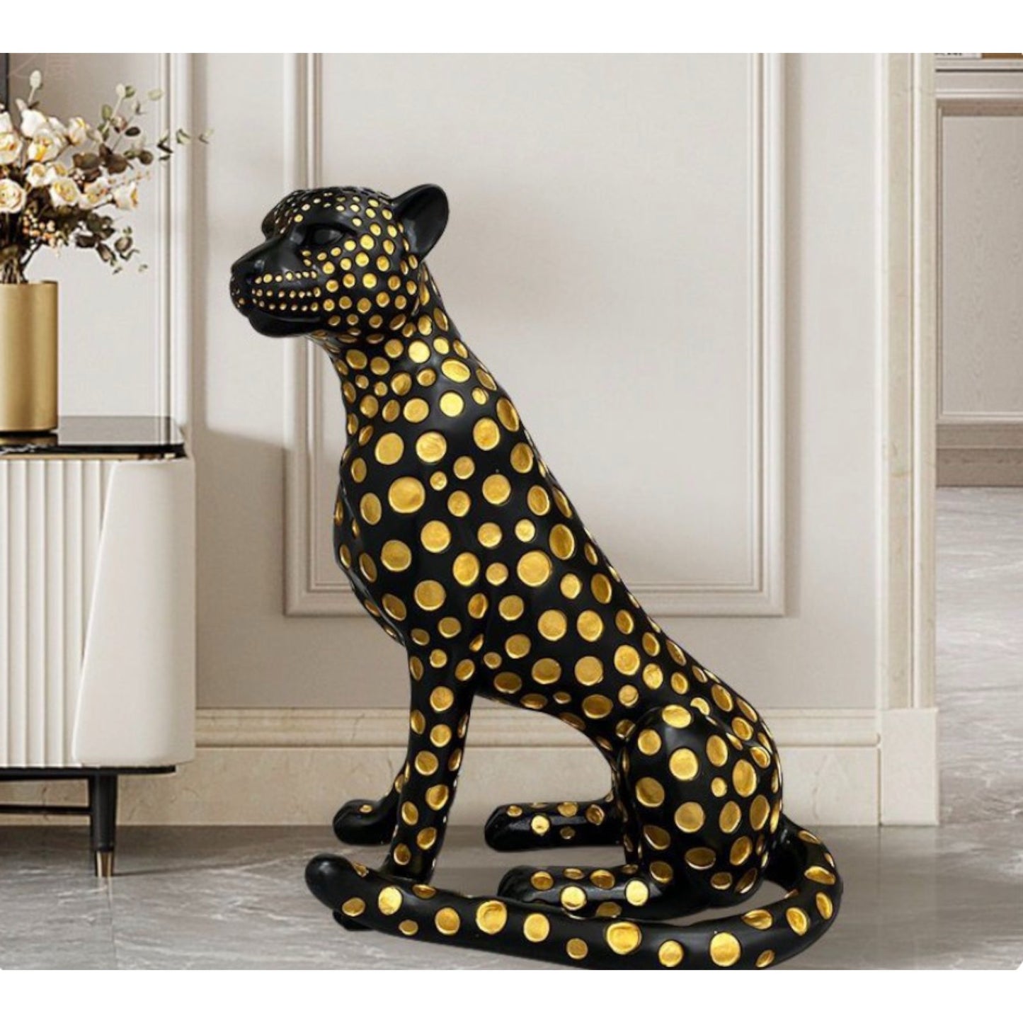 Majestic Leopard Sculpture