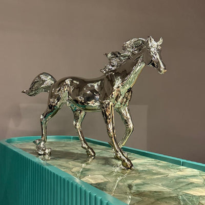 Silver Gallop Horse Decor