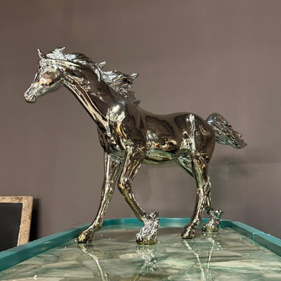 Silver Gallop Horse Decor