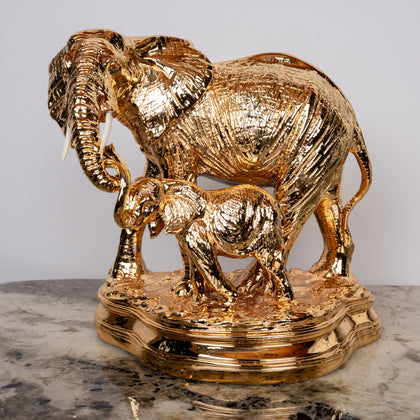 Modern elephant family decor piece for living room styling