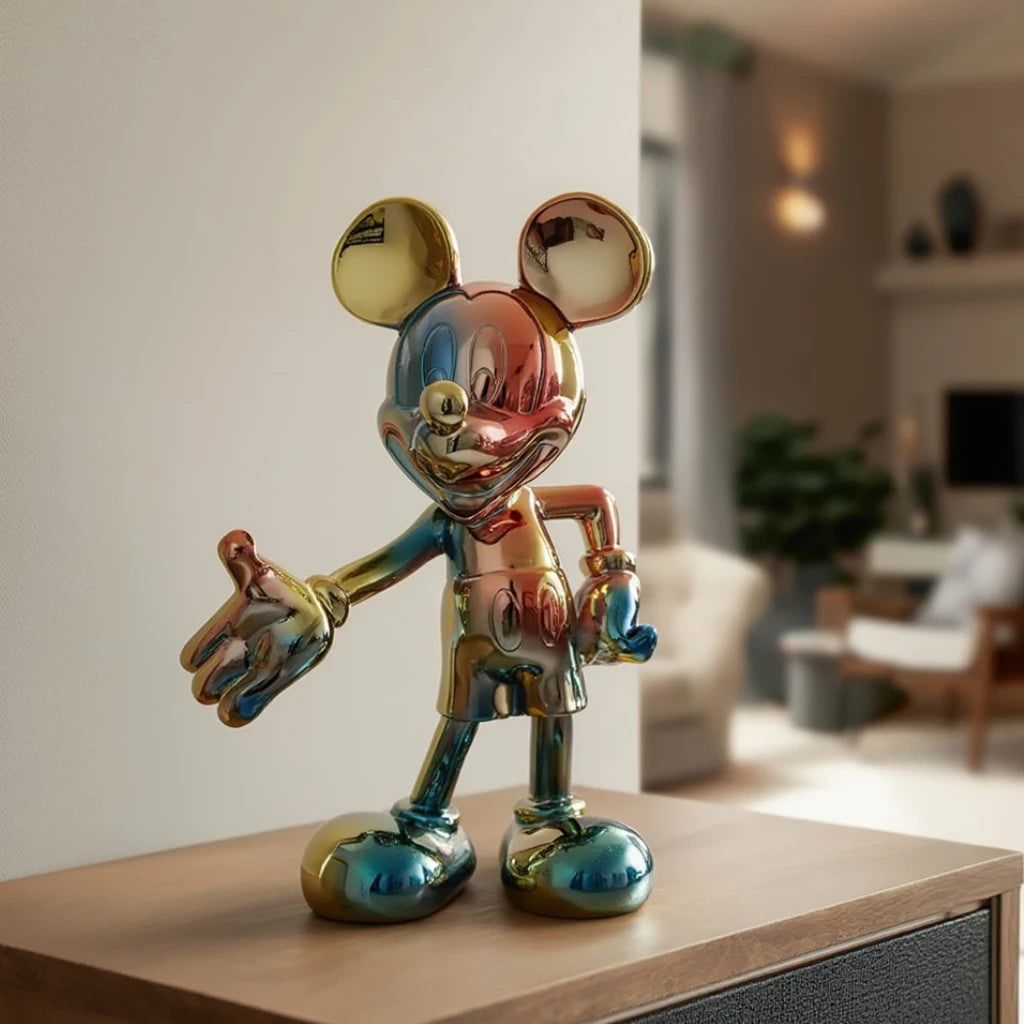 Rainbow Radiance Mouse Figurine multicolor metallic finish