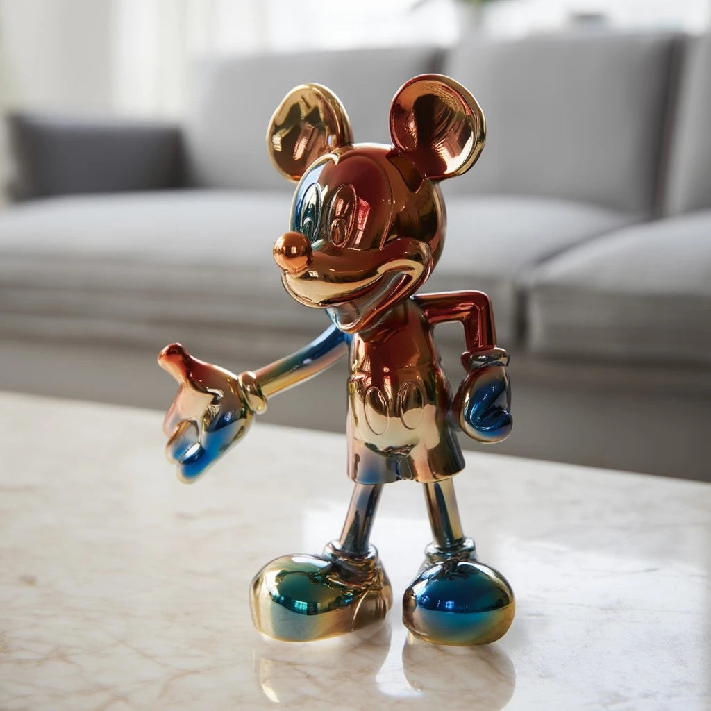 Rainbow Radiance Mouse Figurine angled decorative sculpture