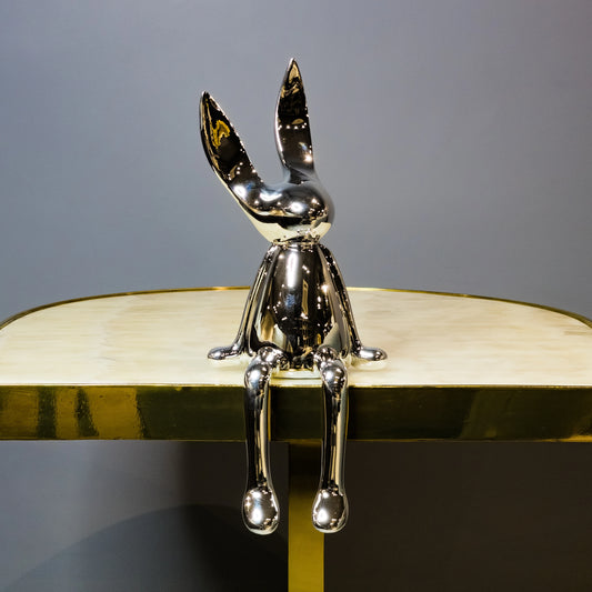 Chrome Bunny Decor