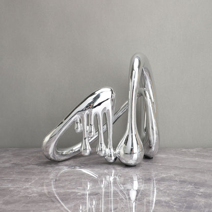 Silver Fluidity Sculpture