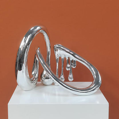 Silver Fluidity Sculpture