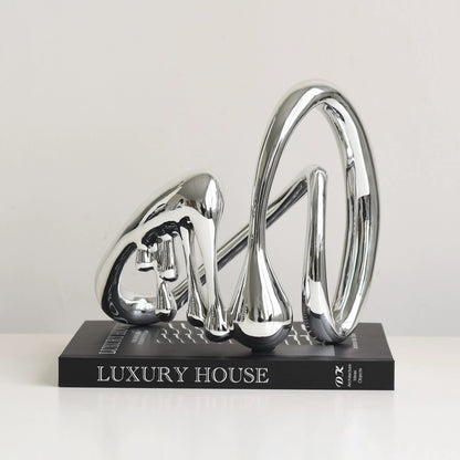 Silver Fluidity Sculpture