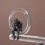 Balancing Act close-up, figure in acrylic ring