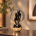 contemporary thinker figurine decor for console table and luxury interiors