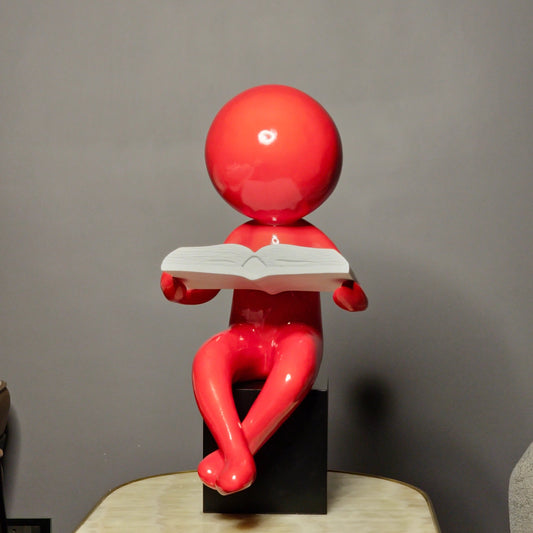 Reading Thinker Figurine