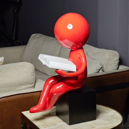 Reading Thinker Figurine