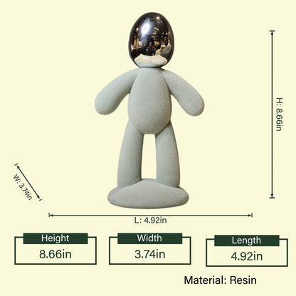 Mint Green Chrome Figurine