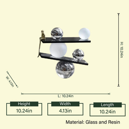 Zen Balance Form chrome & frosted spheres spec