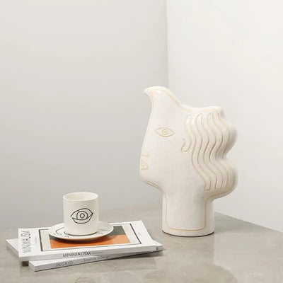 The Mystic Human Face Decor - White