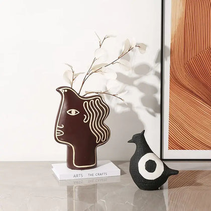 The Mystic Human Face Decor - Brown