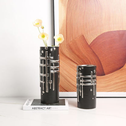 Modern Grid Relief Vase