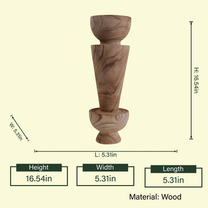 Wood Totem Tall hourglass form, catalog shot